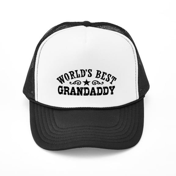 CafePress - World's Best Grandaddy - Trucker Hat - Polyester Foam Front and Nylon Mesh Weave Back