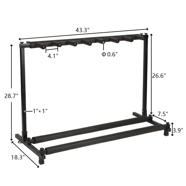 Alvantor Foldable Triple Guitar Stand with Protective Neoprene Tubing