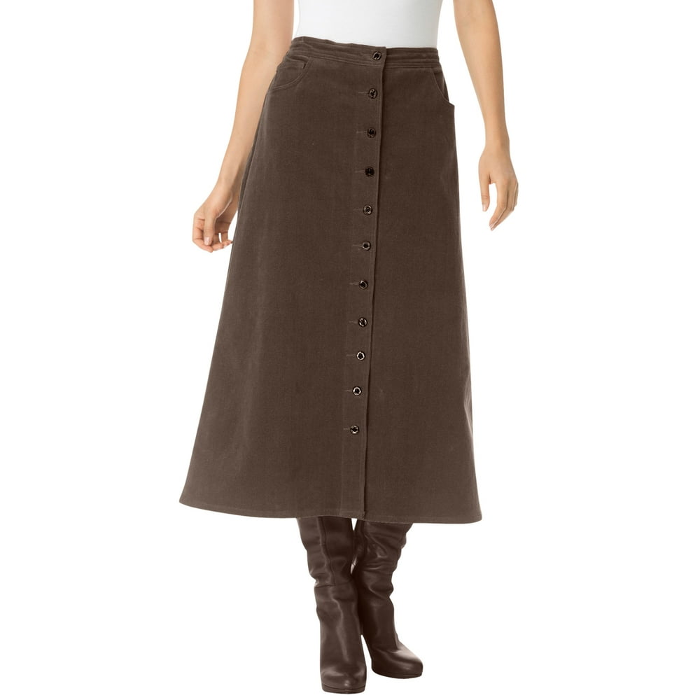 Woman Within Woman Within Women's Plus Size Corduroy skirt skirt