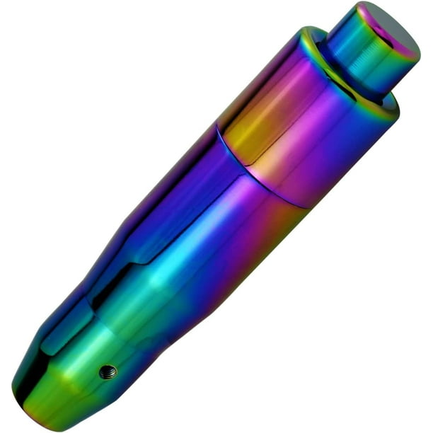 2 perillas de cambio automáticas de metal para coche con botón pulsador de aleación de aluminio palanca de cambios mango largo cabeza de engranaje se adapta a la mayoría de transmisiones aut