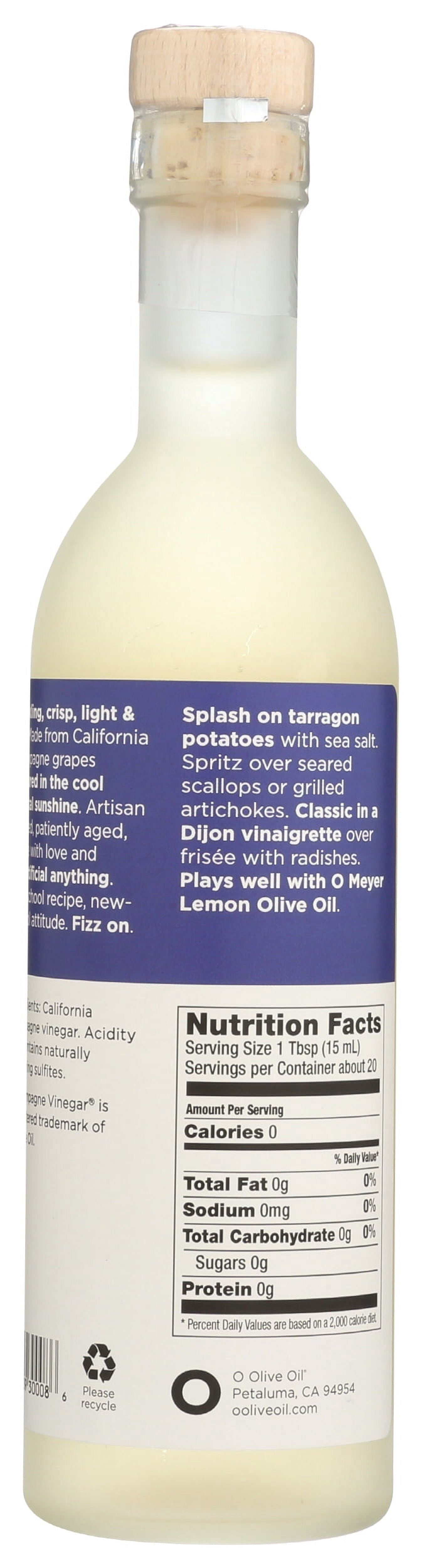 Pack of 6, O California Champagne Vinegar, 10.1 fl oz