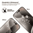 thumbnail image 3 of 3-pack glass screen protector for iphone 15 Pro Max, wear-resistant glass protector, HD clear glass film protector for iphone, 3 of 5