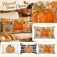 thumbnail image 2 of Decorative Lumbar Pillow | Polka Dot Pumpkin Fall Pumpkin Pillow for Thanksgiving Pillow, Farmhouse Decor Harvest Decor Couch Pillow Cover, 2 of 6