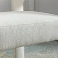 thumbnail image 2 of Ecarpat Upholstered Accent Chair, Sherpa Barrel Dining Chair with Arms, Comfy Side Chair for Living Room, Dining Room, Bedroom, Beige, 2 of 7