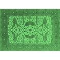 thumbnail image 1 of Ahgly Company Indoor Rectangle Oriental Emerald Green Industrial Area Rugs, 2' x 3', 1 of 4