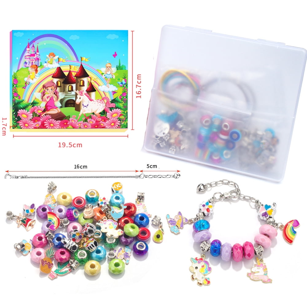 Advent Calendar Charm Bracelet Making Kit for Kids Girl Christmas Countdown Calendars Gift