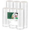 thumbnail image 1 of Bonsenkitchen Vacuum Sealer Bags, 6 Pack 3 Rolls 11" x 20' + 3 Rolls 8" x 20' Food Sealer Bags, Food Grade, BPA Free, Customized Size Vcuum Bag for Vac Storage, Meal Prep or Sous Vide Cooking, VB3211, 1 of 7