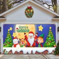 thumbnail image 1 of Hml Christmas Decorations Christmas Garage Door Tapestry Home Background Wall Cloth Cartoon Snowman Pattern Festive Party Decoration Tapestry, 1 of 1