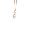 thumbnail image 2 of Angara Necklace - Natural Emerald Pendant Necklace in 14K Rose Gold for Women (Size-6x4mm) | May Birthstone Jewelry, Birthday, Anniversary, Christmas, Jewelry Gift for Women, 2 of 9