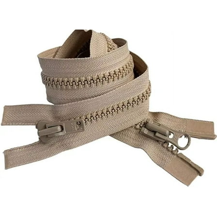 72" Vislon Jacket Zipper ~ YKK #5"2-Way" Molded Separating ~ 580 Black (1 Zipper/pack)