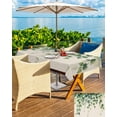 thumbnail image 5 of nqOlkjepod Rustic Green Leaves Outdoor Tablecloth with Umbrella Hole & Zipper, Spring Pastoral Nature Vines Plants Rectangle Table Cover 54x80 Inch, Dining Waterproof Table Cloth Protector for Patio, 5 of 7