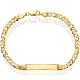 thumbnail image 2 of 10K Solid Yellow Gold Curb Link Name Bar Identification ID Bracelet, 2 of 4