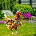 thumbnail image 3 of Seyotauo Christmas Chicken Outdoor Decorations Metal Christmas Glossy Rooster Animal Garden Stakes Yard Art for Ground Yard Lawn Porch Sidewalk Xmas Holiday Decorations, 3 of 5
