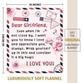 thumbnail image 6 of Girlfriend Gifts, Blanket for Girlfriend, Birthday Gifts for Girlfriend, Anniversary, Valentines Gifts for Girlfriend, I Love You Gifts for Her, Dear Girlfriend Throw Blanket, 60" * 50", 6 of 6