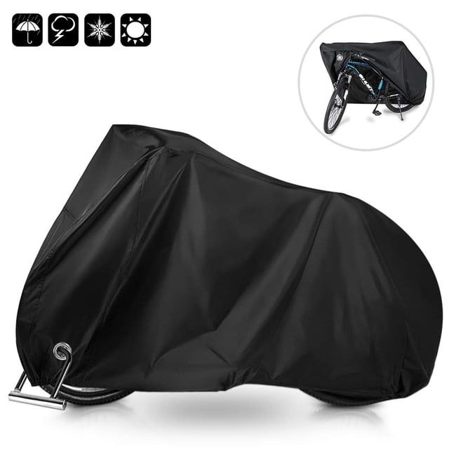 Cubierta impermeable para bicicleta, 210T, garaje con orificios para cerradura, cubierta protectora para bicicleta, protección impermeable a prueba de polvo, 200x70x110
