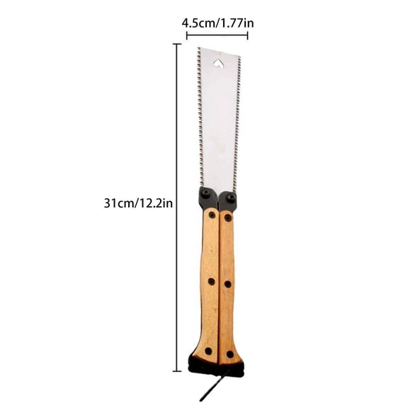Japanese Hand Saw 5.5 Inch Folding Woodworking Saw with 13/14 TPI Double Edges for Cutting Wood PVC Branches Plastic Portable Camping Gardening Tool Sharp Durable Lightweight