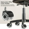 thumbnail image 2 of Hyasfey 2-Inch Clear Office Chair Wheel Heavy Duty Universal Quiet Hardwood Floors Carpet Computer Gaming Desk Rolling Chair Caster Replacement, 2 of 8