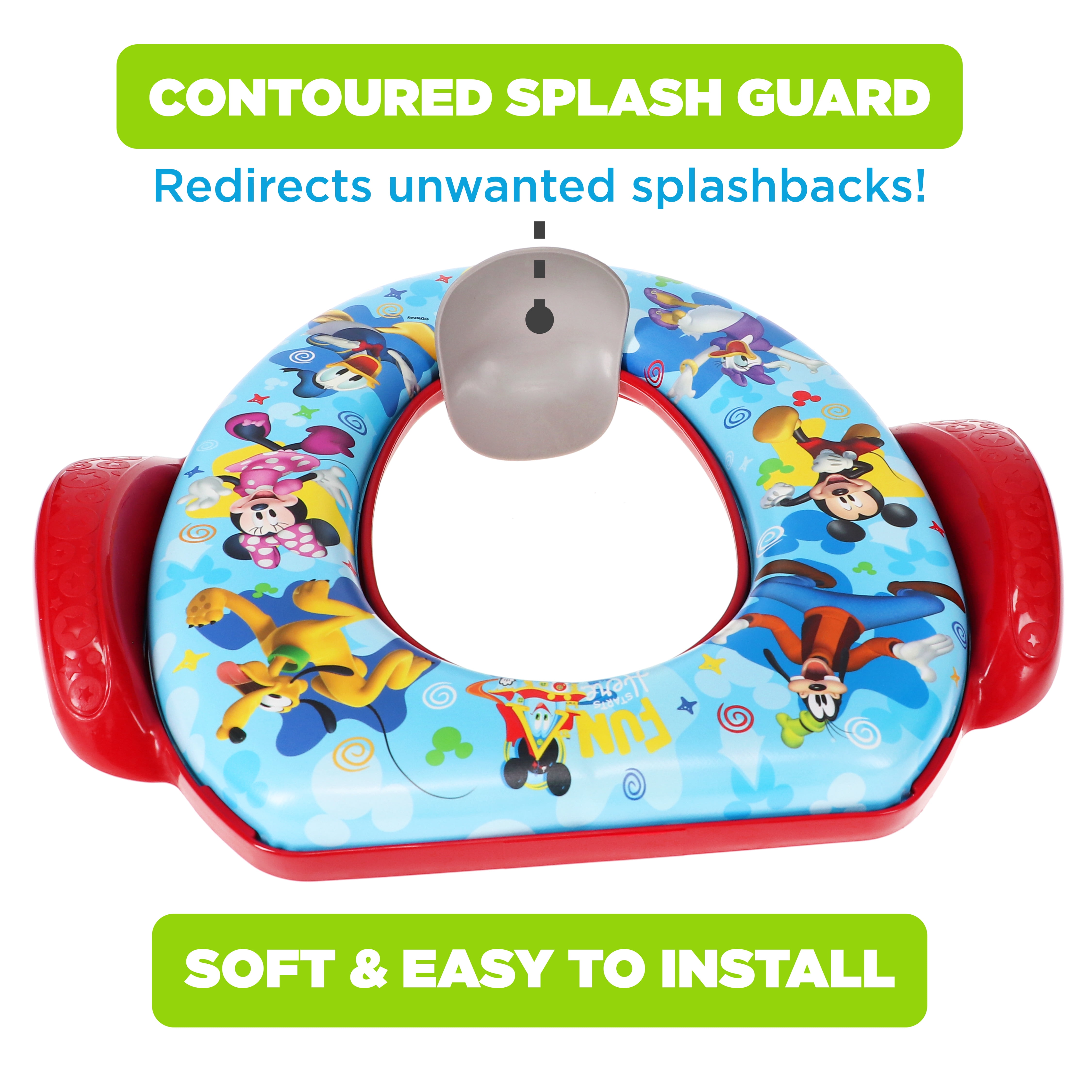 Disney Mickey Mouse "Fun Times" Soft Potty Seat with Potty Hook, Gender Neutral