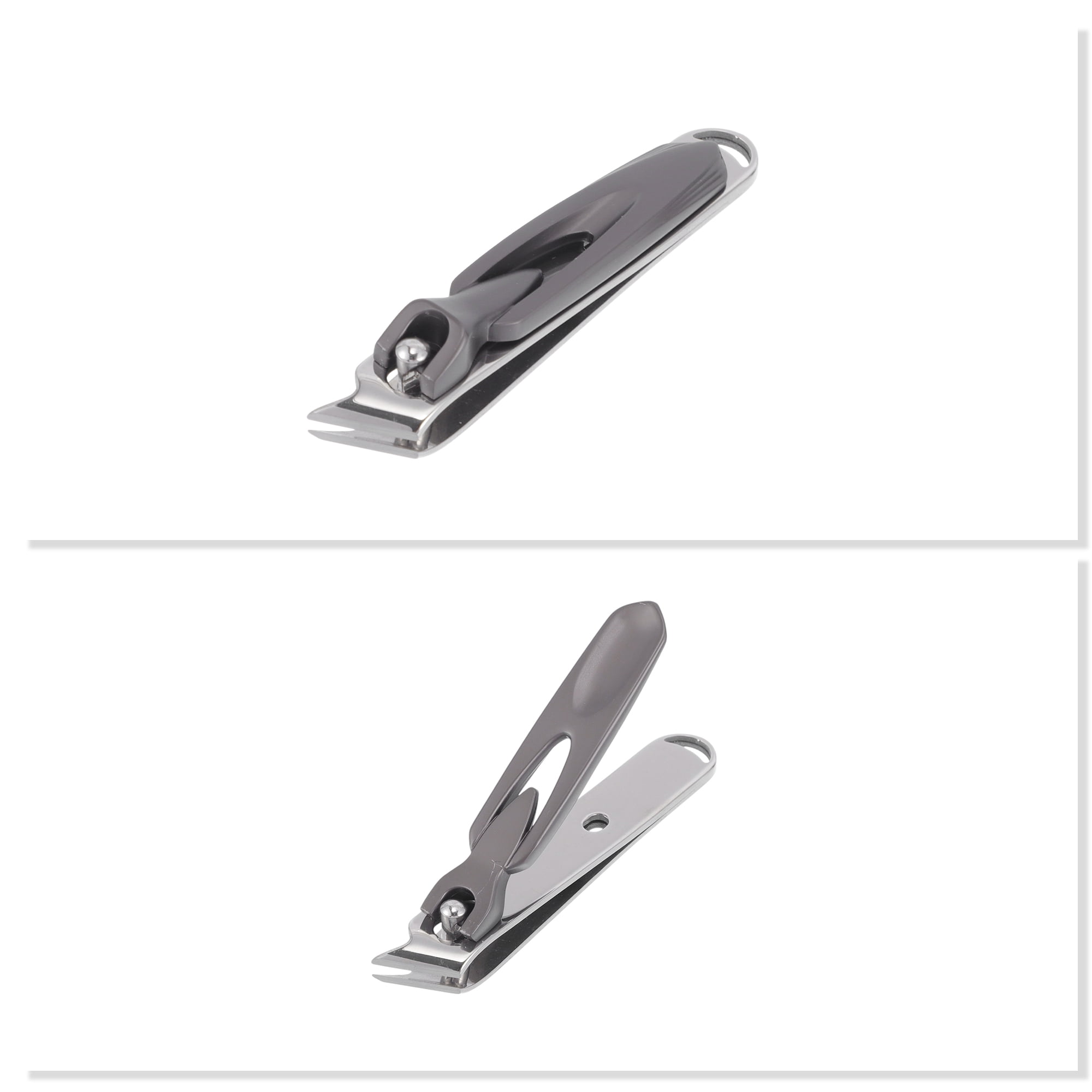 Unique Bargains Hollow Shape Nail Clippers 1 Set Gray