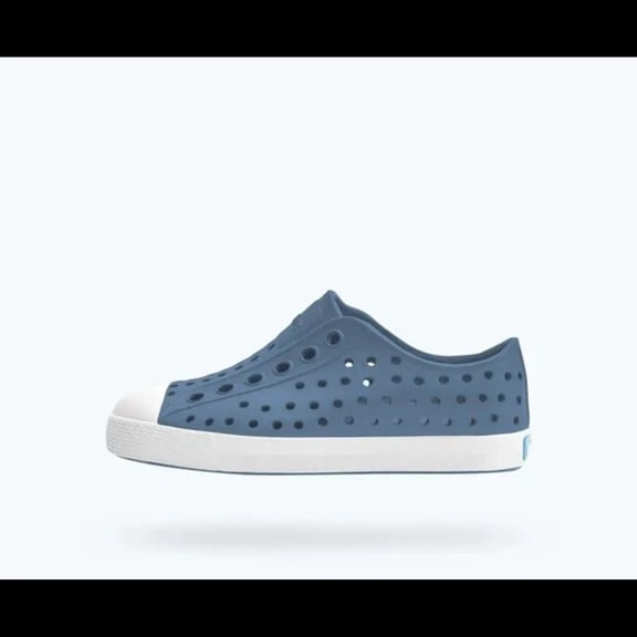 Native Jefferson Kids Lightweight Casual Shoes (J3) - Oasis Blue/Shell White