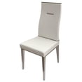 thumbnail image 2 of White Polyurethane Dining Chair with Brushed Stainless Steel (Set of 4), 2 of 5