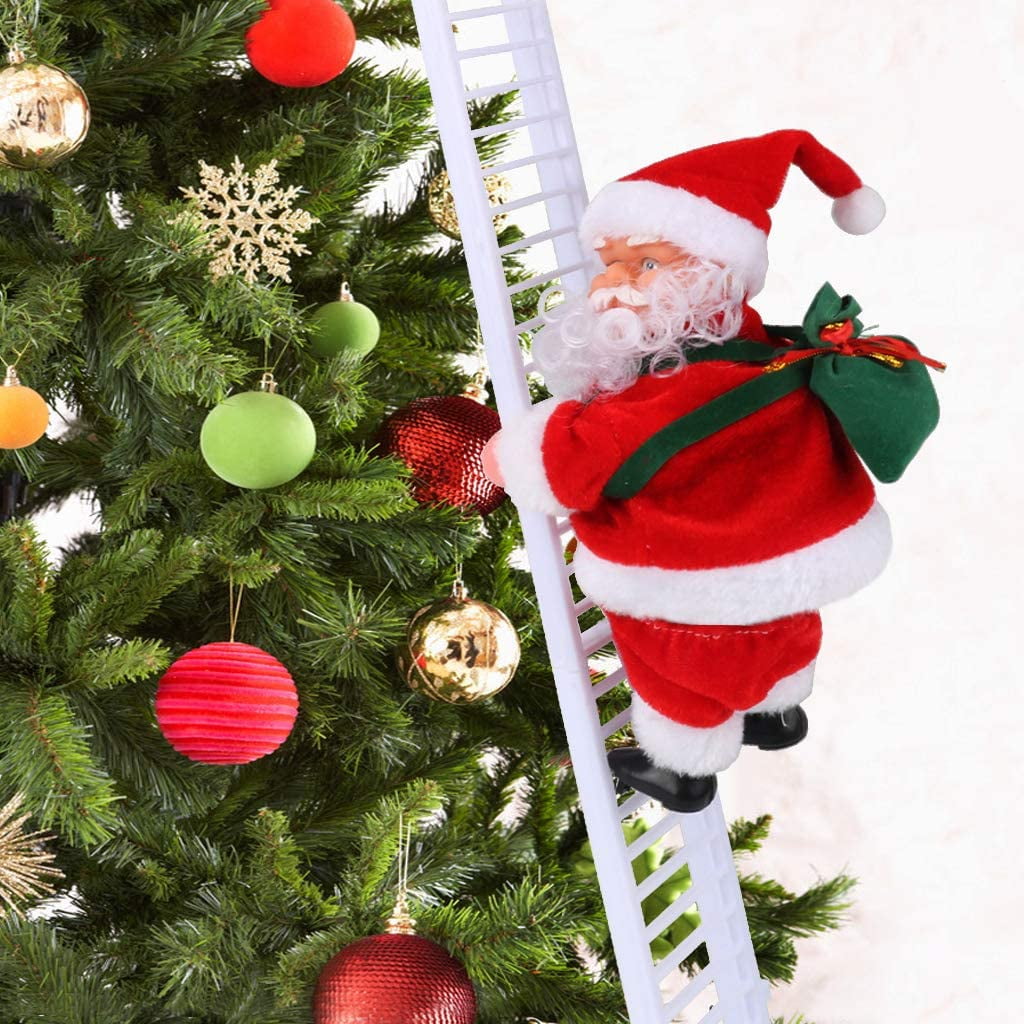 LED Light Christmas Doll Toy Tree Hanging Ornament Xmas Decor Gift Santa Claus 