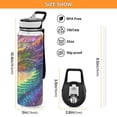 thumbnail image 2 of Motivational Water Bottle 32 oz with Straw, BPA Free Reusable Fitness Sport Bottle Perfect for Travel, School, Outdoors, and Gym Colorful Dragon, 2 of 6