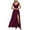 Wine, variant on Hvot&aat Women's Sexy V Neck Wrap Formal Maxi Dresses Elegant Sleeveless High Waist Club Party Evening Prom Dress with Slit