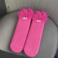 thumbnail image 3 of WXLWZYWL Womens Fuzzy Crew Socks, Cute Novelty Monster Socks, Warm Cozy Winter Sleep Socks for Girls Teens, 3 of 5