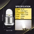 thumbnail image 2 of Ruiandsion T1 Mini LED Indicator Bulb 5V Dashboard Light Bulbs Interior Light Bulb Indicator Panel Light White 50pcs, 2 of 10
