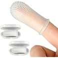 thumbnail image 1 of Kit de cepillos de dientes (paquete de 2) Diseño ergonómico, cerdas envolventes para una limpieza dental fácil, cuidado dental para cachorros, gatos y mascotas pequeñas, transparente, 1 of 8