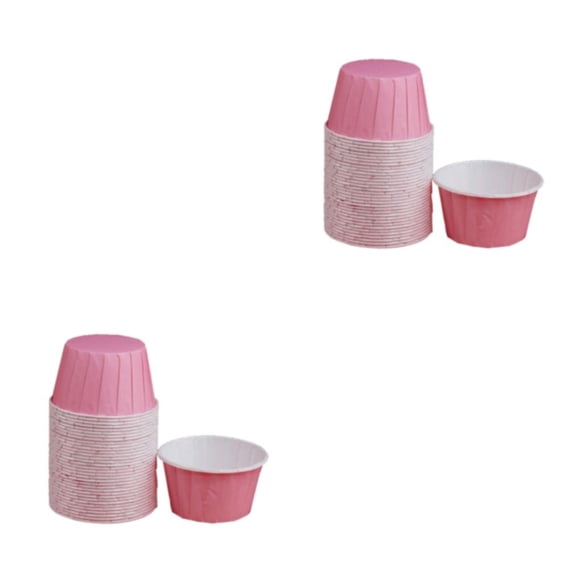 Matsuzay 50 Uds. De vasos para helado de 200ml, cuencos de papel para postres, recipientes para comida para llevar, envoltorios gruesos para Rosa 2Conjunto