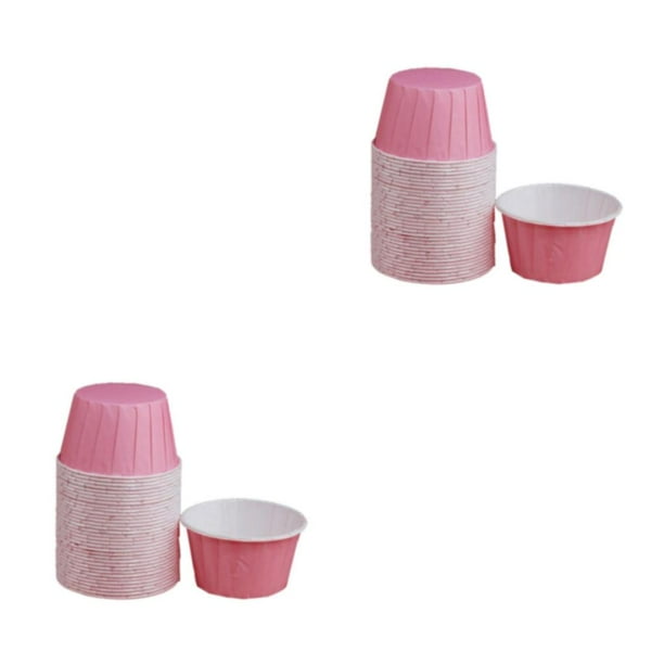 50 tazas de helado Billuyoard cuencos de postre bandeja para hornear pasteles y magdalenas Rosa 2Conjunto