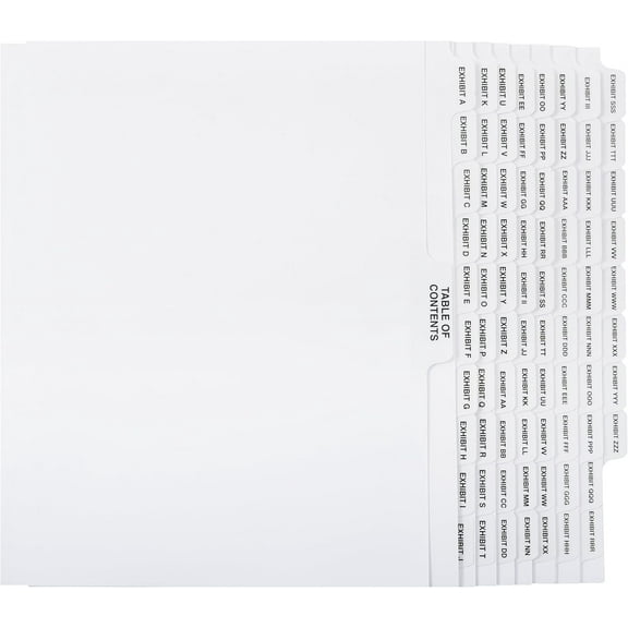 Exhibit A-ZZZ Dividers