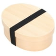 thumbnail image 1 of Caja Bento de Color Madera Forma Ovalada Caja de Almuerzo de Sushi Contenedor de Almacenamiento de Alimentos para Estudiantes Mujeres Adultas Hombres Anggrek Otros, 1 of 8