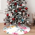 thumbnail image 5 of Picia Colorful Flowers Print Christmas Tree Skirt , Christmas Tree Skirt Ornaments for Merry Christmas Holiday Party Decorations Indoor Outdoor-36", 5 of 7