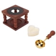 thumbnail image 2 of Wax Sealing Warmer, Beech Brass High Temperature Resistance Small Size Sealing Wax Furnace Tool  for Documents, 2 of 8