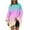 Multicolor, variant on UYISJ Tunic Tops for Women Loose Fit Dressy Casual Plus Size Long Sleeved Round Neck Gradient Printing T Shirt Top Pullover Yellow L