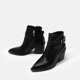 thumbnail image 2 of NECHOLOGY Botas Mujer Adulto Femenino Zapatos Botines de mujer Botines de tacón grueso con punta en para mujer, zapatos de fiesta a la , botines (Black, 7), 2 of 5