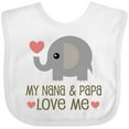 thumbnail image 3 of Inktastic My Nana and Papa Love Me Boys or Girls Baby Bib, 3 of 4