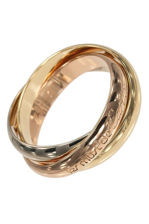 Pre-Owned Cartier Trinity Ring, Size 11, 3.5mm Band, 18K Gold (YG, PG, WG), Approx. 7.45g
