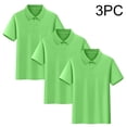 thumbnail image 2 of Tsesme 3 Pack Boys Button Short Sleeve Shirts, Kids Basic Collared Uniform Tops, Breathable Casual Back to School Tops 6T, 2 of 9