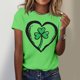 thumbnail image 4 of El Día de San Patricio Manga Corta Cuello Redondo Suéter Casual Top, Ligero 95% Poliéster 5% Blusa de Spandex para Vacaciones Y Uso Diario, Tops de Mujer Casual, 4 of 5