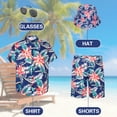 thumbnail image 3 of Alaiyaky Hawaiian Shirts for Men, Mens T Shirt and Short Bucket Hat Sunglasses Set Short Sleeve Tropical Summer Beach Vacation Fancy Costume Adult Outfit, 3 of 7