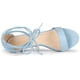 thumbnail image 4 of Sandalias Con Puntera Abierta Y Cordones Con Tacón Bajo Para Mujer Cielo azul 41, 4 of 6