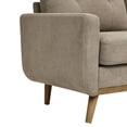 thumbnail image 5 of 67.7''Mid-Century Modern Sofa Couch, Upholstered Tufted Loveseat Sofa with Solid Wood Legs, 2 Seat Small Couch with Thick Padded Cushions Comfy Couches for Small Spaces Bedroom Living Room, Camel, 5 of 7