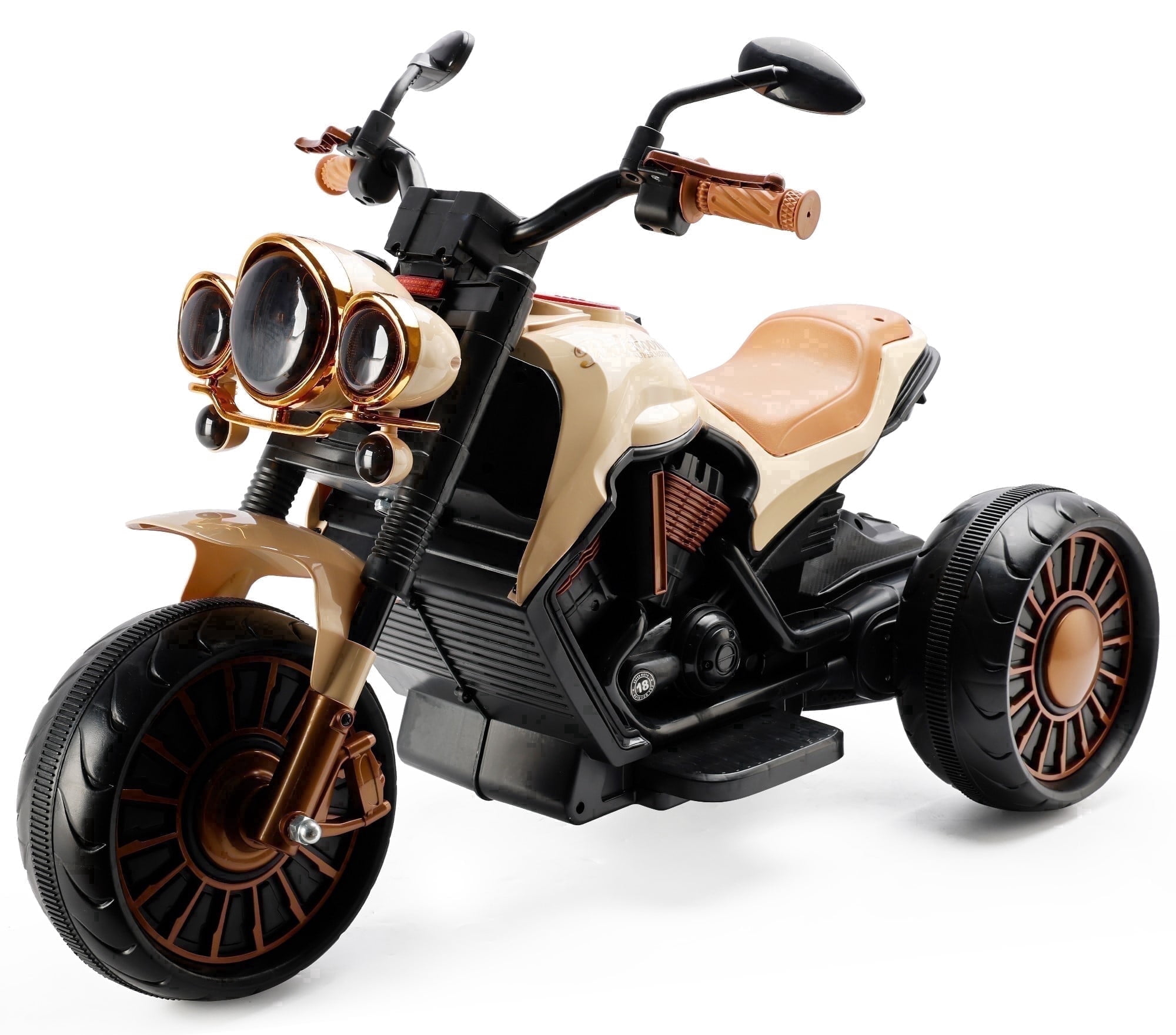 Gymax 12V Kids Ride On Motorcycle w/ Headlight & Training Wheel