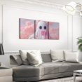 thumbnail image 3 of Hieng Cartoon Cute Ghost Canvas Wall Art for Kids Living Room Bedroom,Floral Ghost Pink Posters Picture Wall Painting Home Decor Halloween Bathroom Office Wall Decor Artwork Posters, 3 of 6