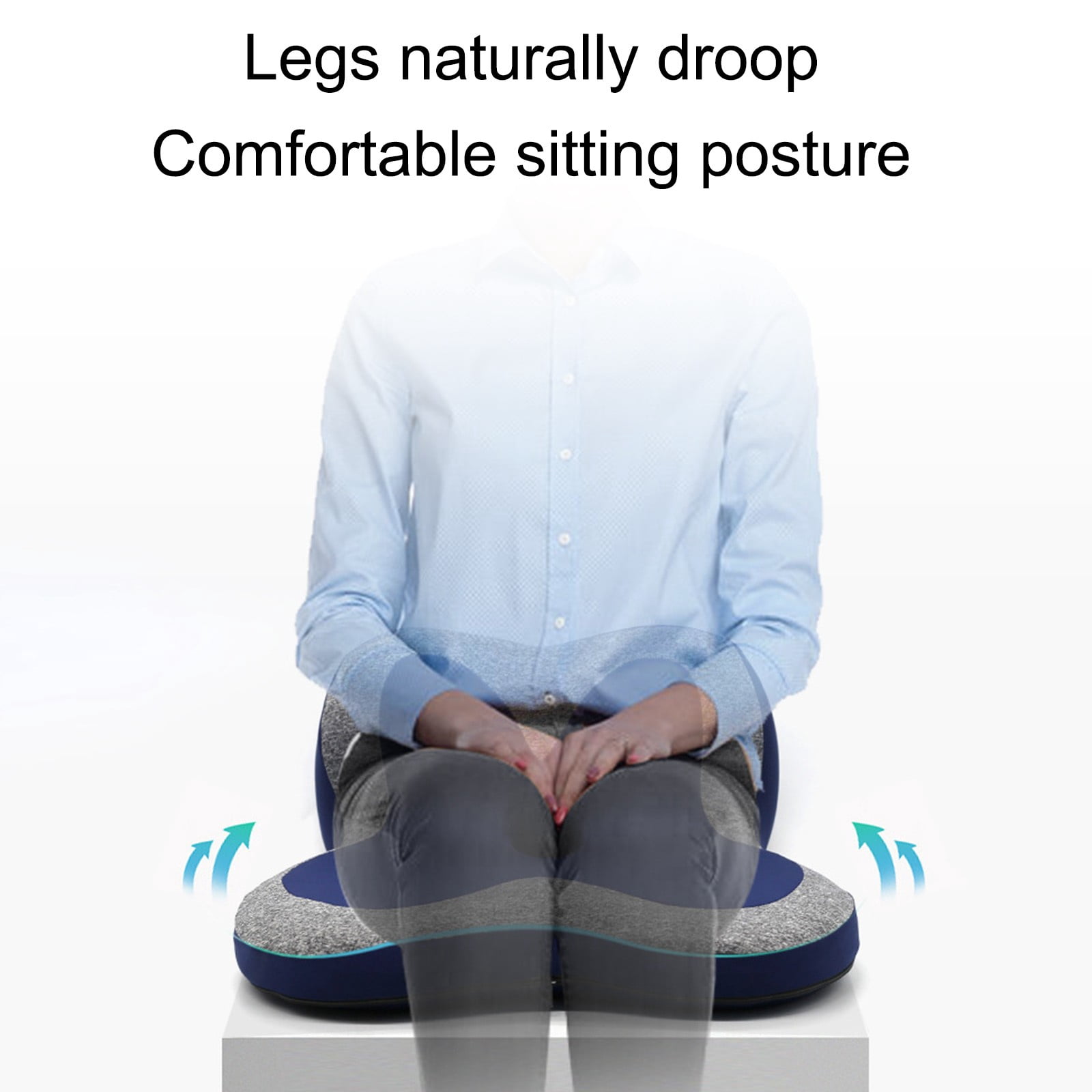 1X Seat Cushion Gel Seat Cushion for Long Sitting Seat Cushion for Chair Gel Chair Cushion for Desk Chair Pressure Gel Cushion Firm Coccyx Cushion for Back Tailbone Cushion