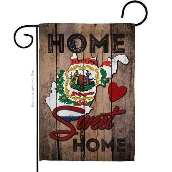 Ornament Collection G191146-BO 13 x 18.5 in. State West Virginia Home Sweet American State Vertical Garden Flag with Double-Sided House Decoration Banner Yard Gift